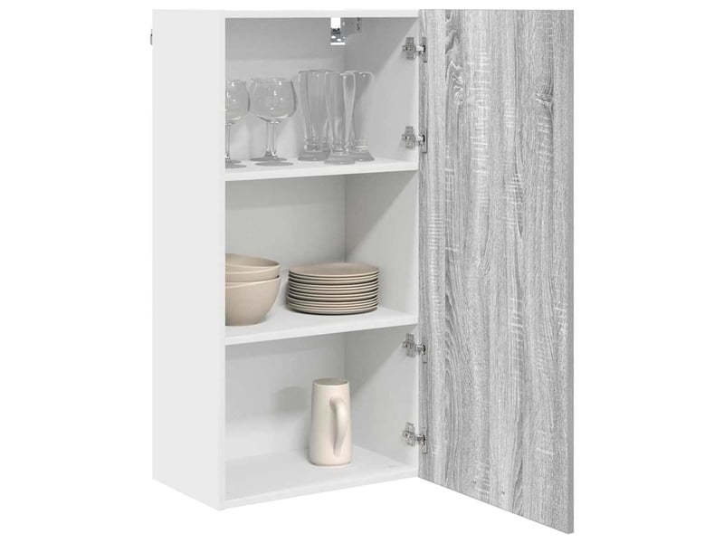  Meuble de rangement, armoire suspendue gris sonoma et blanc 50x31x100cm  - Conforama C