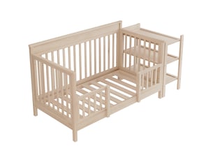 Lit bébé 70x140 cm    coloris naturel
