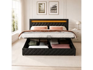 Lit coffre 180x200 cm BrimViber coloris noir