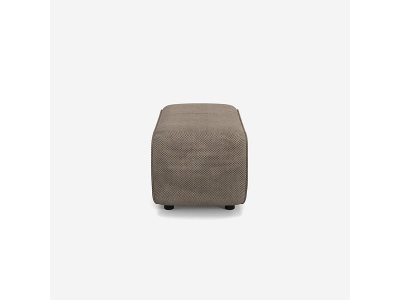 Pouf repose-pieds modulable en velours pour salon moderne gardena - marron  - Conforama C