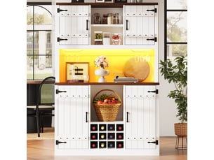 Buffet 4 porte(s) <strong></strong> <strong>Morn Vibe</strong> - 120 cm coloris blanc