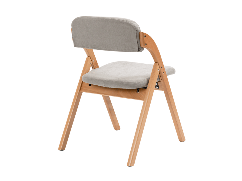  Lot de 2 chaises pliantes en bois de hêtre, grises  - Conforama E
