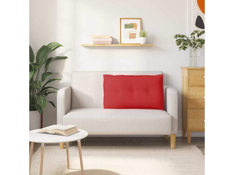 Coussin de dos, coussin de dossier rouge 80 x 19 x 50 cm tissu cf55006 - Conforama D