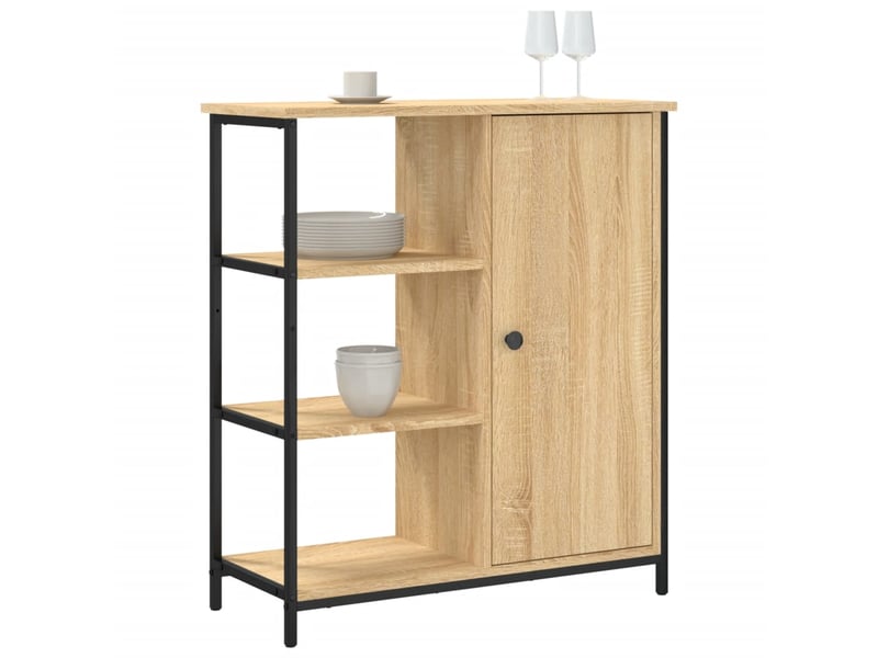  Buffet - bahut - meuble de rangement chêne sonoma 70x30x80 cm bois d'ingénierie  - Conforama C