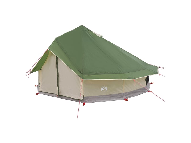  Tente tipi, tente de camping 18 personne vert polyester et acier  - Conforama C