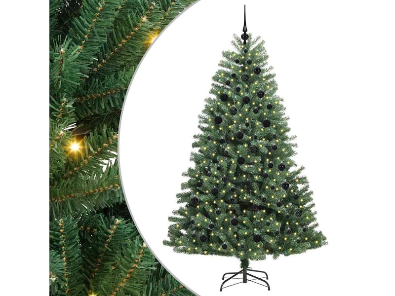  Sapin de noël, arbre de noël artificiel à branches articulées vert 210 cm cf61100  - Conforama A