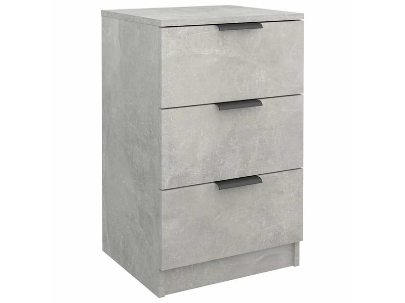  Lot de 2 table de chevet, table de nuit gris béton 40x36x65 cm  - Conforama D