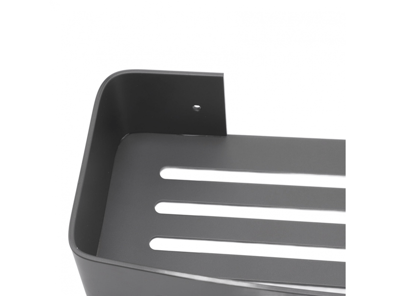  Étagère murale de salle de bain, étagère de douche, étagère murale flottante en aluminium à une seule couche avec crochet  - Conforama E