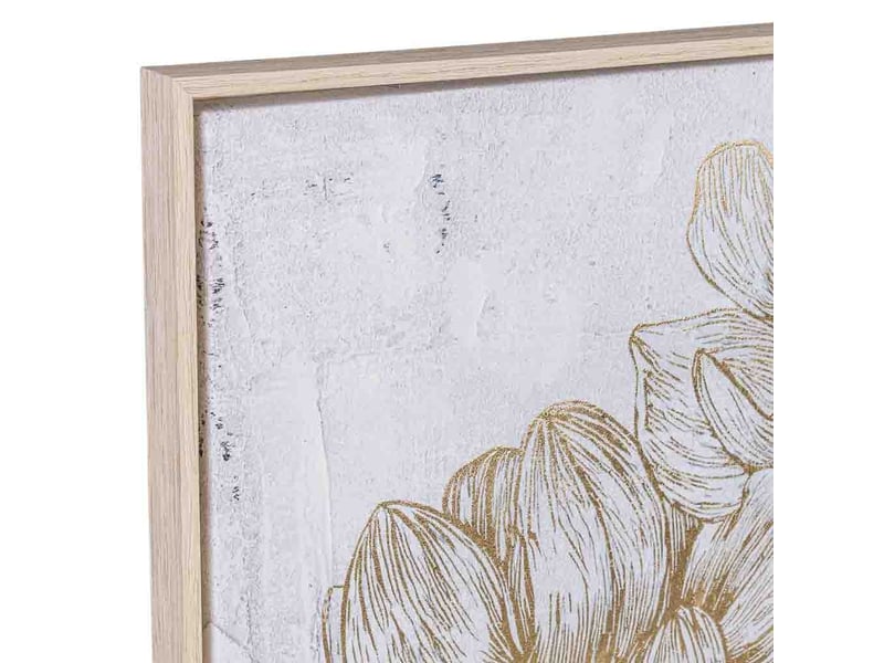  Tableau peint à la main avec cadre en bois bleu marine 83x4x123h cm  - Conforama E