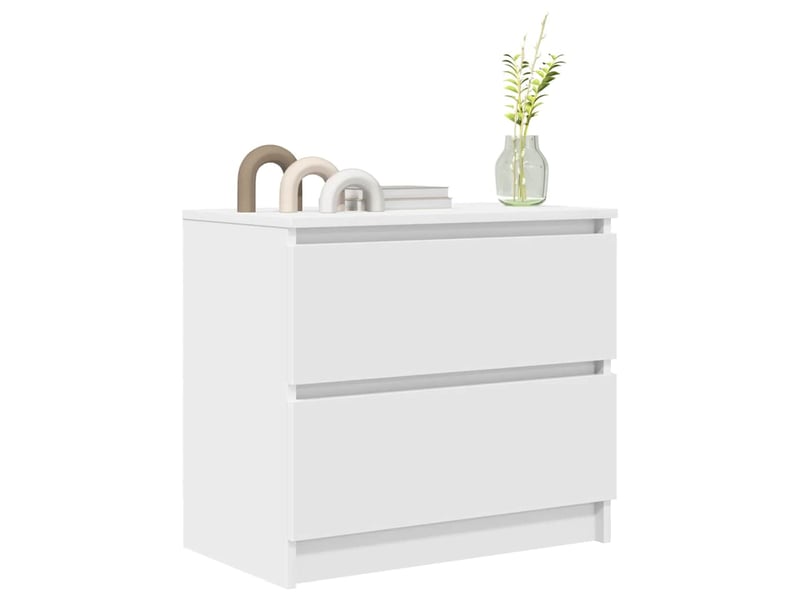  Meuble tv - banc tv - meuble de rangement blanc 60x35x54 cm bois d'ingénierie  - Conforama D