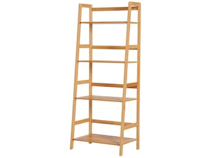 Etagère échelle en bambou 4 niveaux bibliothèque style naturel 48l x 31,5l x 120h cm