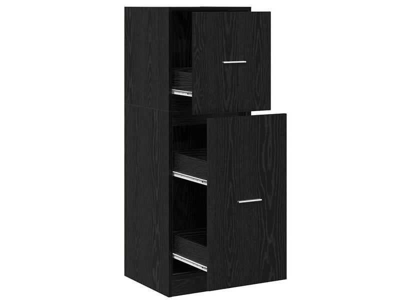  Meuble de rangemenrt, cabinet de pharmacie chêne noir 40 x 41 x 118 cm  - Conforama C