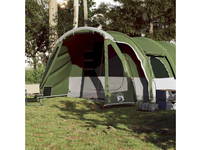 Tente de camping, tente familiale tunnel 8 personnes vert imperméable shl81335 - Conforama C
