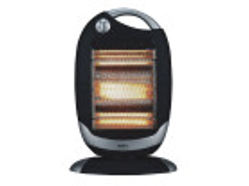  Chauffage radiant oscillant fabrilamp candente 1200 w, 3 puissances, 3 éléments, noir et argent, 52 x 33 x 25 cm 202351278 - Conforama B