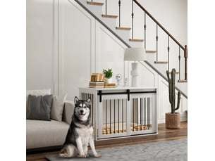 Meuble à porte coulissante 98x58x61 cm avec ventilation bois blanc