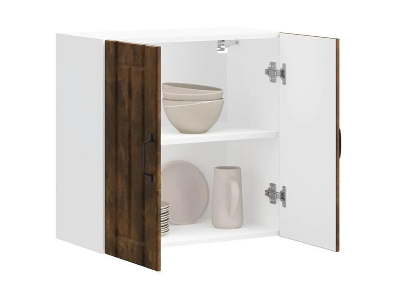  Meuble de rangement, armoire murale de cuisine lucca chêne fumé bois ingénierie shl7344  - Conforama B