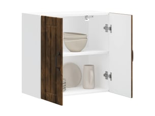 Meuble de rangement, armoire murale de cuisine lucca chêne fumé bois ingénierie shl7344