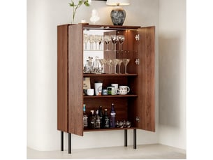 Vitrine coloris marron 1 étagère(s) <strong>LEYTN</strong> <strong></strong> - 80 cmx145 cm