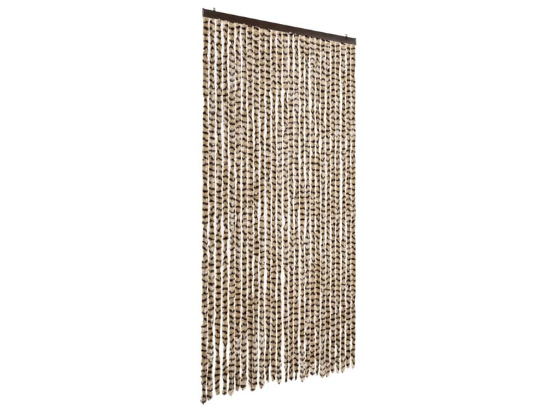  Rideau anti-mouches, moustiquaire beige et marron 118x220 cm chenille cf43499  - Conforama A