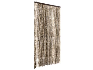 Rideau anti-mouches, moustiquaire beige et marron 118x220 cm chenille cf43499