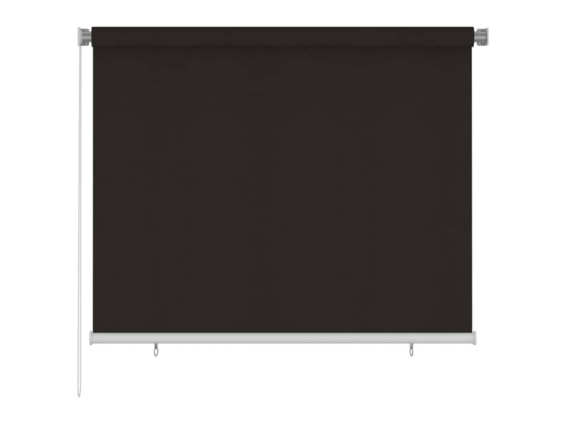  Store enrouleur, store roulant d'extérieur 185 (l) x 140 (h) cm marron hdpe cf47361  - Conforama B