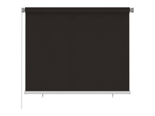 Store enrouleur, store roulant d'extérieur 185 (l) x 140 (h) cm marron hdpe cf47361