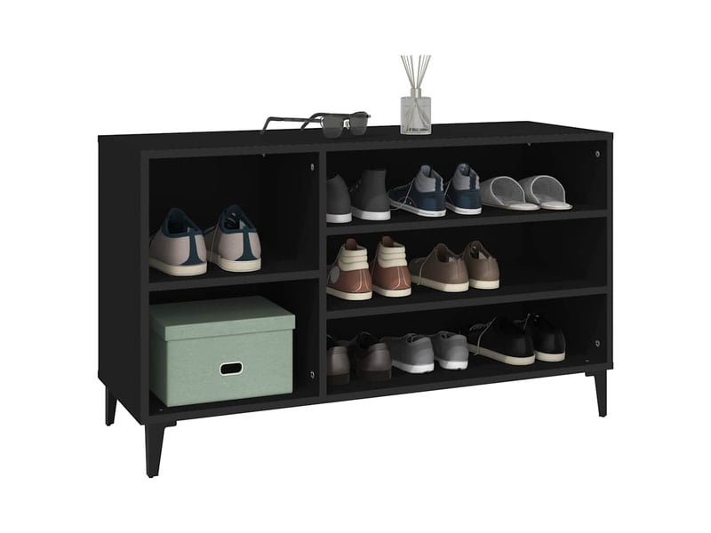  Meuble à chaussure, armoire à chaussures noir 102x36x60 cm bois d'ingénierie shl1597  - Conforama D