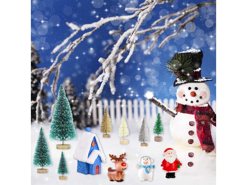  Miniature ornament kits mini style figurines père arbre de noël 30 pièces  - Conforama C