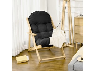 Fauteuil relax manuel  PANGIVO Tissu noir