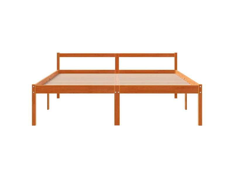  Lit double- lit adulte -  lit pour personne âgée sans matelas 160x200 cm bois pin massif  - Conforama C