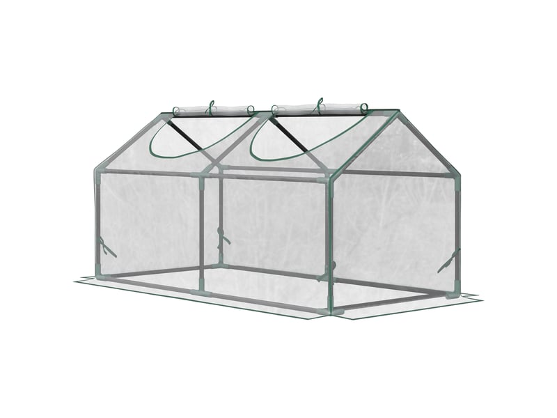  Serre fenêtre, film filet pe, aluminium, balconjardin, tomates 120x60x60 cm, transparente.  - Conforama B