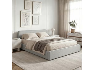 Lit 2 places 120x190cm <strong>IDIMEX</strong>  <strong></strong> coloris gris