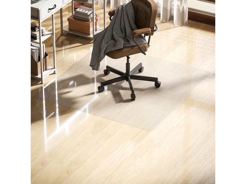 Tapis de protection pour sols de bureau, tapis pour chaises de bureau, adapté aux moquettes, 120 x 120 cm, transparent  - Conforama A