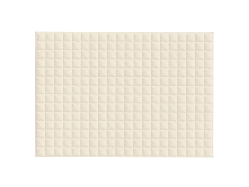 Couverture lestée adulte crème clair 135x200 cm 6 kg tissu shl21313 - Conforama C