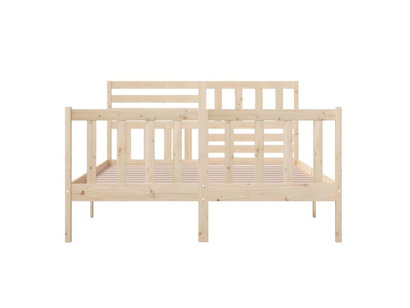  Lit double- lit adulte -  cadre de lit sans matelas bois massif 140x200 cm  - Conforama D