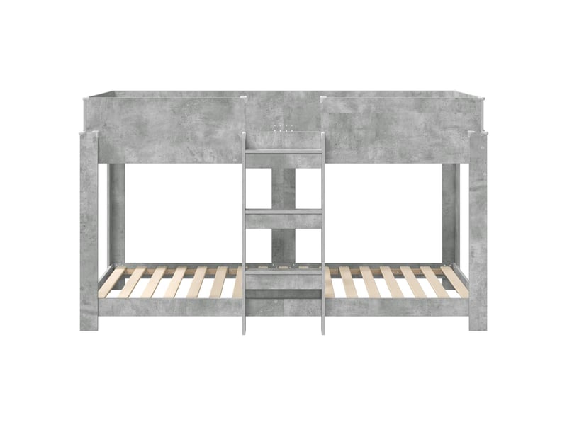  Lit superposé pour enfants - lit jeune gris béton 90 x 190 cm  - Conforama E