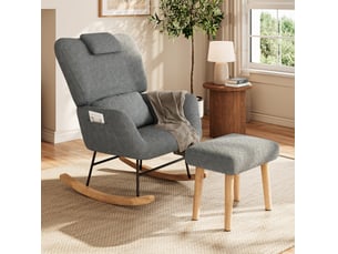 Fauteuil relax manuel <strong></strong> Tissu bouclette gris