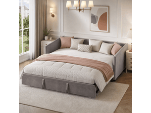Lit banquette 180x200 cm Lychoeey   coloris gris