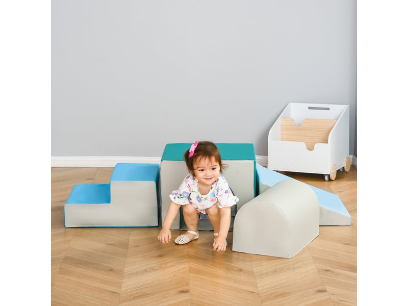  4pcs module motricité bébé parcours motricité bébé en mousse epe pour enfants d'âge préscolaire, multicolore  - Conforama B