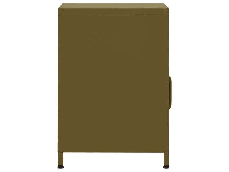  Table de chevet - cabinet de chevet - table de nuit vert olive 35x35x51 cm acier  - Conforama C