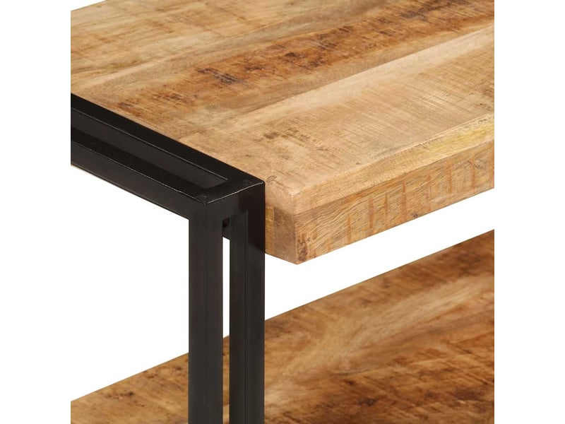  Meuble tv - banc tv - meuble de rangement 200x30x40 cm bois massif de manguier  - Conforama E