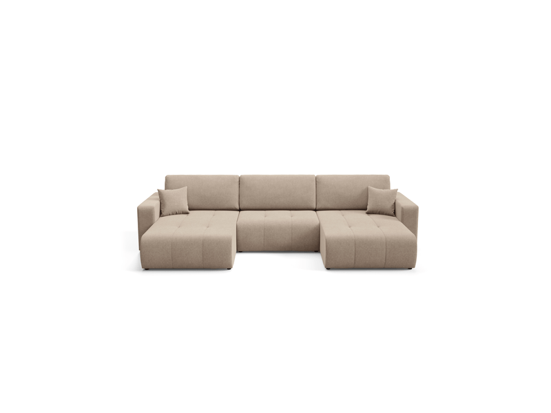 Canapé d'angle convertible molinio u marron - Conforama D