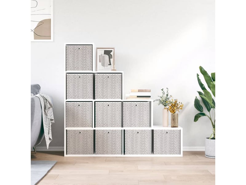Boîtes de rangement pliables 10 pcs 32x32x32 cm tissu intissé shl44229 - Conforama D