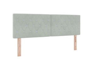 Tete de lit A poser largeur 160 cm <strong></strong> <strong></strong> argenté