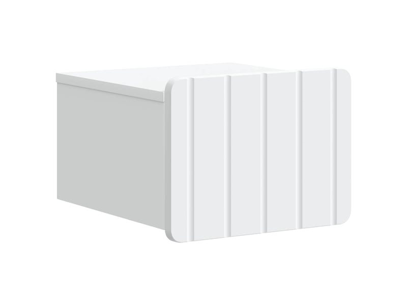  Table de chevet - cabinet de chevet - table de nuit mural 2 pc blanc 33 x 34,5 x 24 cm  - Conforama D