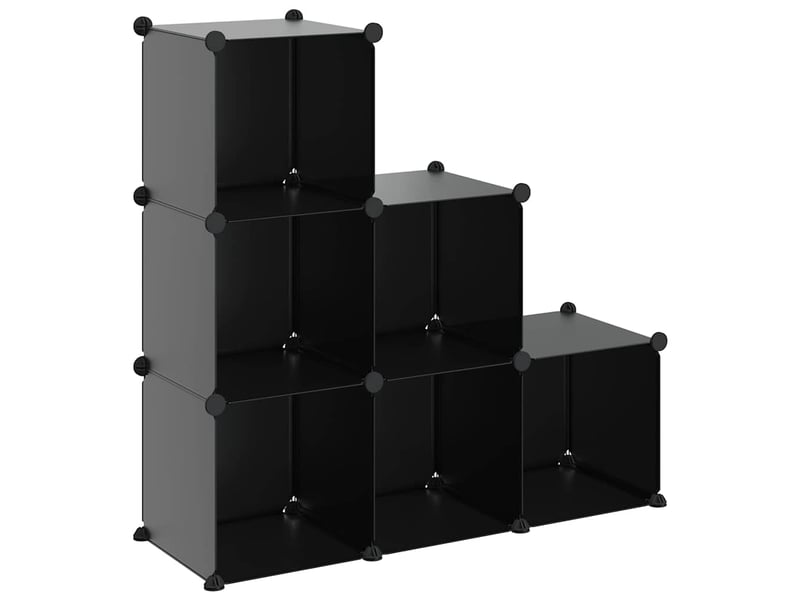  Cubes de rangement 6 pcs noir pp  - Conforama A