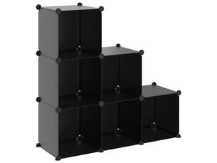 Cubes de rangement 6 pcs noir pp
