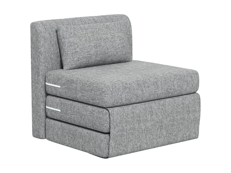  Fauteuil convertible pliant 1 place structure métal gris 80x75x74 cm  - Conforama A