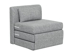 Fauteuil convertible pliant 1 place structure métal gris 80x75x74 cm