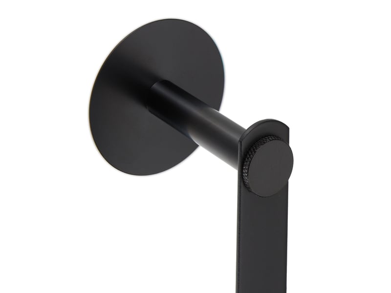  Porte-serviettes autoadhésif moderne salle de bain 60 x 10 x 5 cm design épuré en acier inoxydable noir 13_0011493  - Conforama D